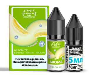 Комплект PUFF SALT 50 мг 10 мл FlavorLab Melon Ice фото товара