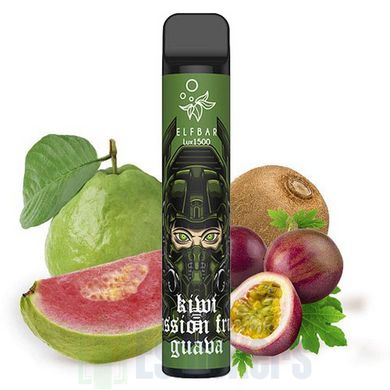 Elf Bar 1500 LUX Kiwi Passion Fruit Guava 50 мг 850 mAh одноразовий вейп фото товару
