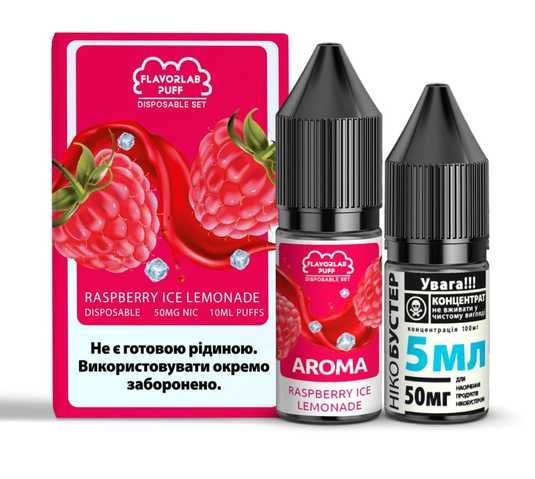 Комплект PUFF SALT 50 мг 10 мл FlavorLab Raspberry Ice Lemonade