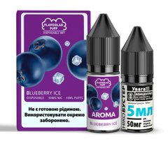 Комплект PUFF SALT 50 мг 10 мл FlavorLab Blueberry Ice фото товару