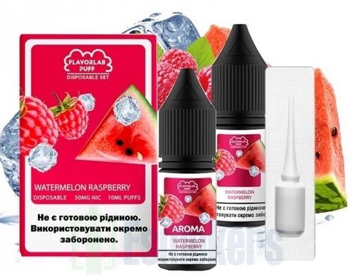 Комплект PUFF SALT 50 мг 10 мл FlavorLab Watermelon Raspberry фото товару