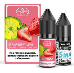 Комплект PUFF SALT 50 мг 10 мл FlavorLab Strawberry Lime фото товару