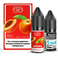 Комплект PUFF SALT 50 мг 10 мл FlavorLab Peach фото товара
