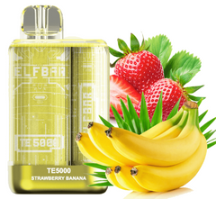 Elf Bar TE5000 Strawberry Banana 5% - одноразка з зарядкою 550 mAh фото товару