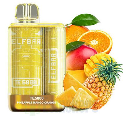 Elf Bar TE5000 Pineapple Mango Orange 5% - одноразка з зарядкою 550 mAh фото товару
