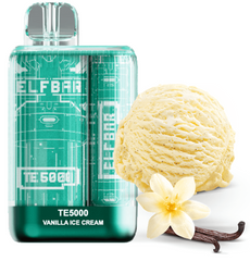 Elf Bar TE5000 Vanilla Ice Cream 5% - одноразка з зарядкою 550 mAh фото товару