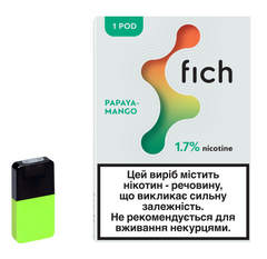 Картридж Fich Pods - Papaya Mango 18 mg (1.7%) 0.8 ml 1 шт фото товара
