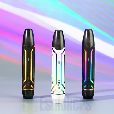 Електронна сигарета Hotcig Kubi Refillable Pod Starter Kit Black Engraved Black Rainbow фото товару