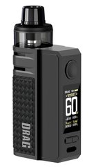 Voopoo Drag E60 Pod Mod Kit 2550 mAh Black Carbon фото товару