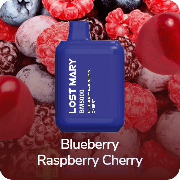 Одноразка Lost Mary BM5000 Blueberry Raspberry Cherry 5% із зарядкою фото товару