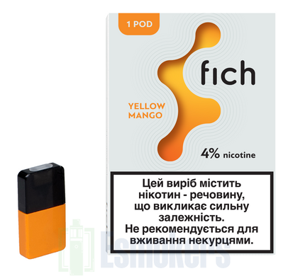 Картридж Fich Pods - Yellow Mango 40 mg 0.8 ml 2 шт фото товару
